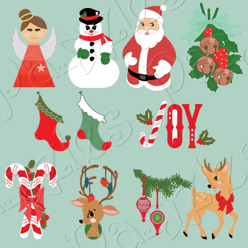 Classic Christmas Cutting Collection: Vintage Christmas SVG cutting files