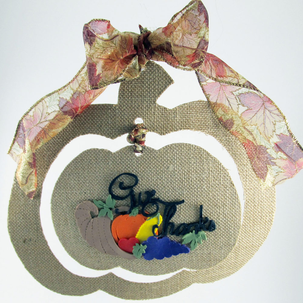 Clay Cornucopia cut with the Pazzles Pastry Tool