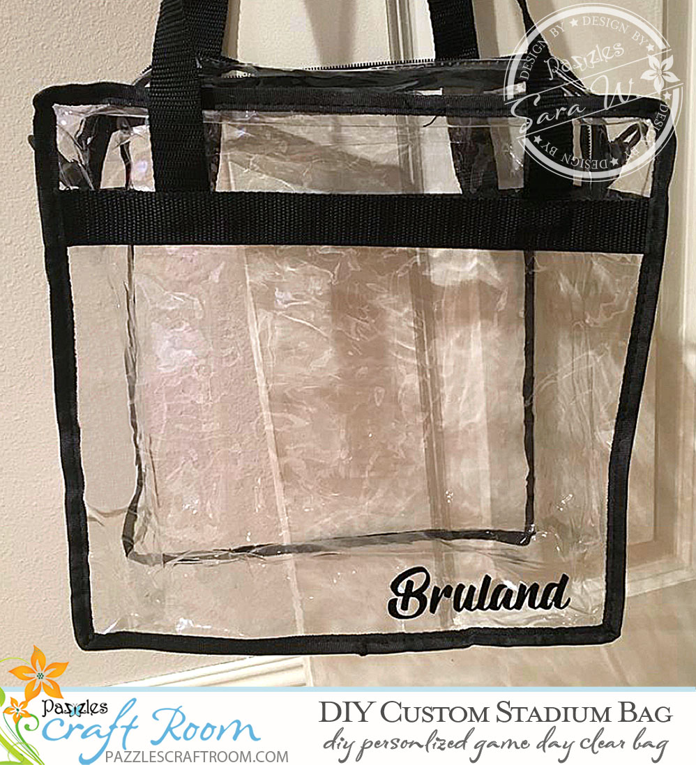 DIY Custom Clear Bag for Sporting Events with SVG download