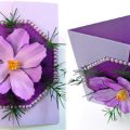 Pazzles DIY Foam Flower Cosmos Gatefold Card by Julie Flanagan