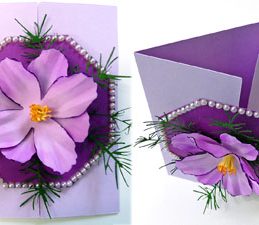 Pazzles DIY Foam Flower Cosmos Gatefold Card by Julie Flanagan