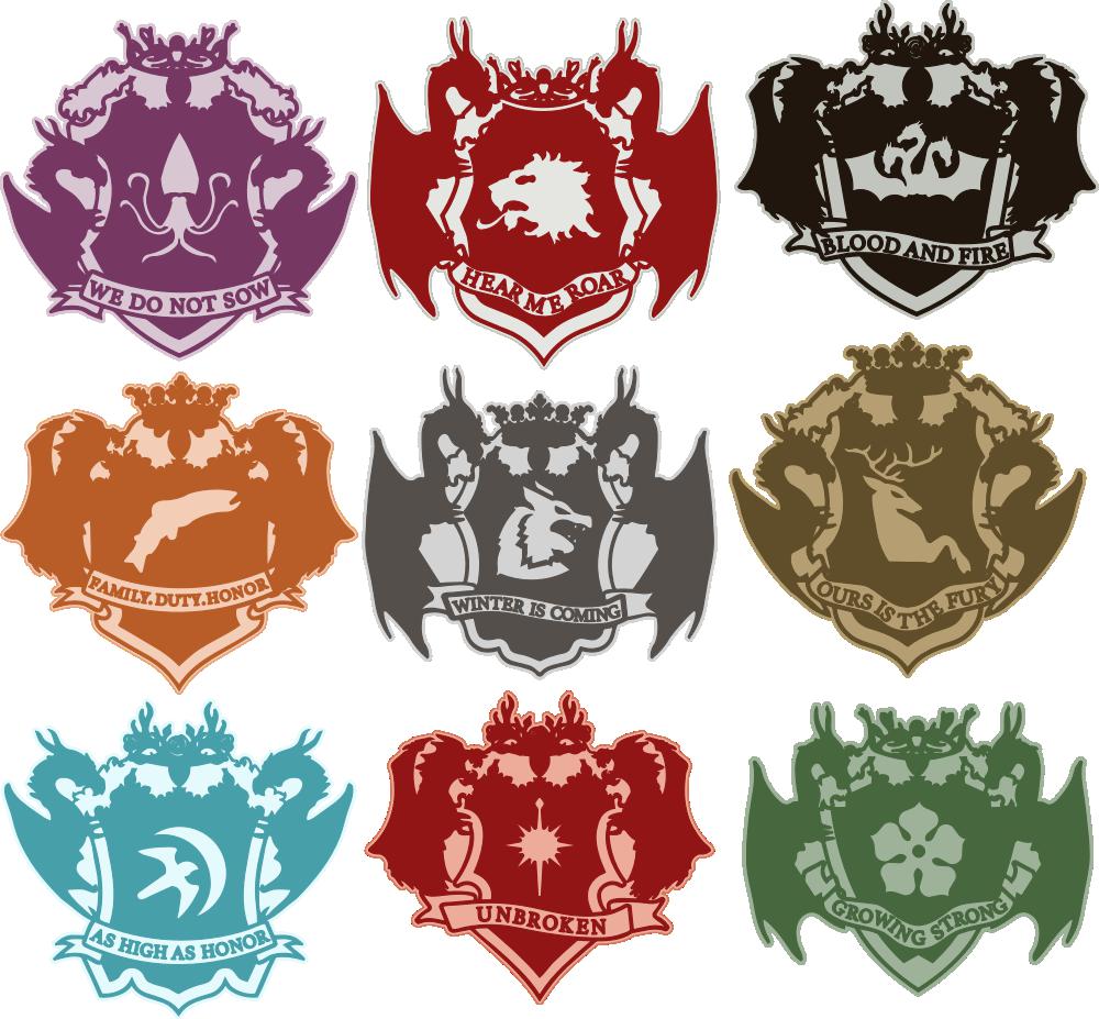 Game of Thrones House Crest Logo Charms Bracelet Epic Fantasy