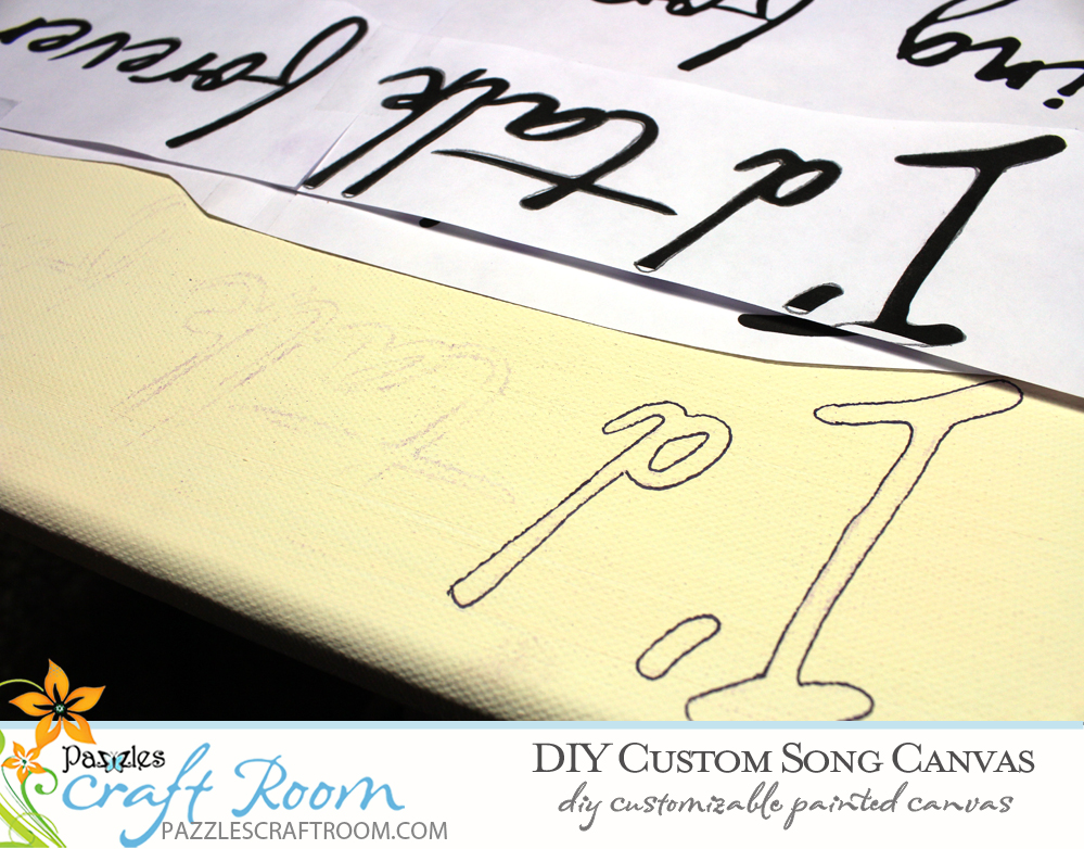 Pazzles DIY Custom Song Painted Canvas. Instant SVG download compatible with all major electronic cutters including Pazzles Inspiration, Cricut, and Silhouette Cameo. Design by Amanda Vander Woude.