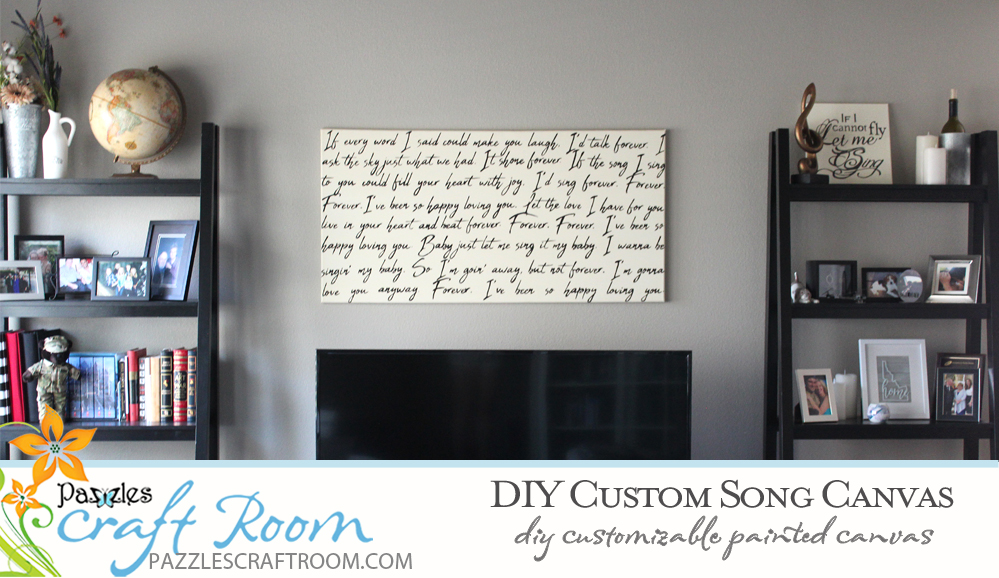 Pazzles DIY Custom Song Painted Canvas. Instant SVG download compatible with all major electronic cutters including Pazzles Inspiration, Cricut, and Silhouette Cameo. Design by Amanda Vander Woude.