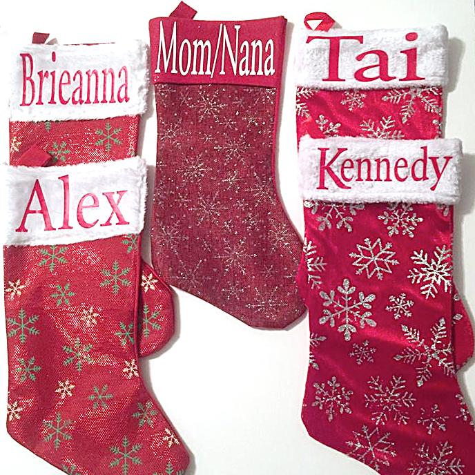 Customized stocking made with the Pazzles Inspiration Vue