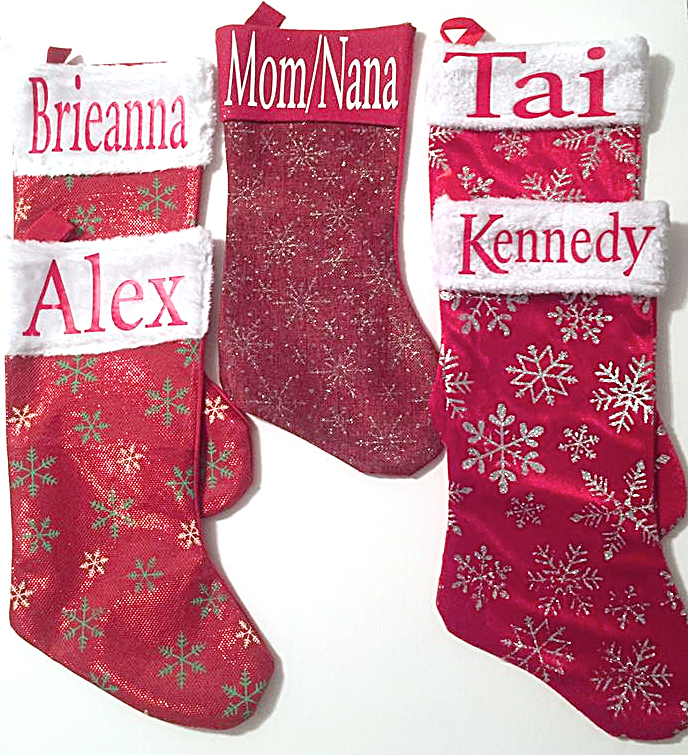 Customized stocking made with the Pazzles Inspiration Vue