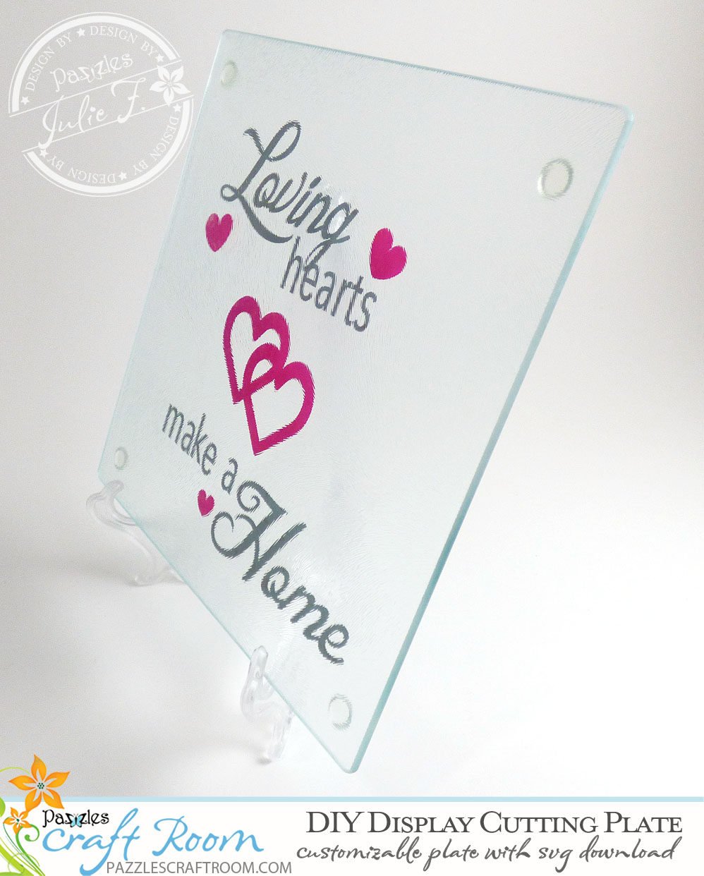 Pazzles DIY Cutting Plate with SVG instant download. Compatible with all major electronic cutters including Pazzles Inspiration, Cricut, and Silhouette Cameo.