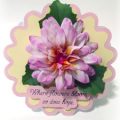 Pazzles DIY 3D Foam Flower Dahlia Scallop Card by Julie Flanagan