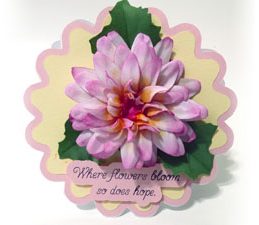 Pazzles DIY 3D Foam Flower Dahlia Scallop Card by Julie Flanagan