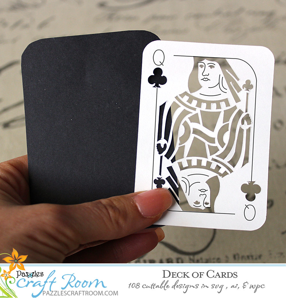 Pazzles DIY Deck of Cards Collection of 108 designs. Instant SVG download compatible with all major electronic cutters including Pazzles Inspiration, Cricut, and Silhouette Cameo. Design by Amanda Vander Woude.