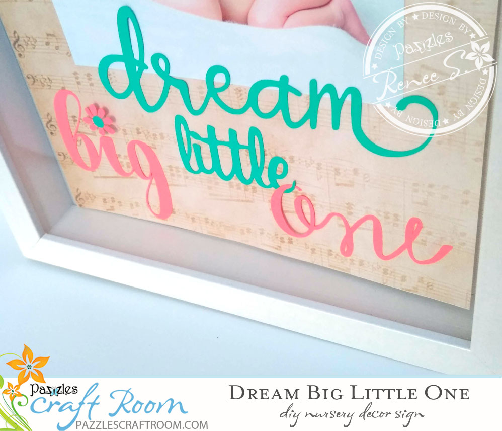 Pazzles DIY Nursery Sign by Renee Smart