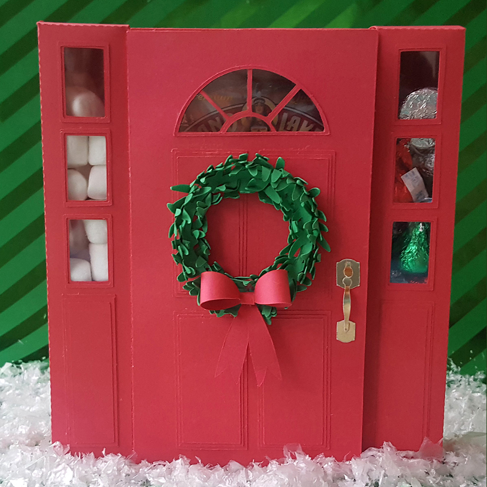 Christmas Front Door cut with the Pazzles Inspiration Vue