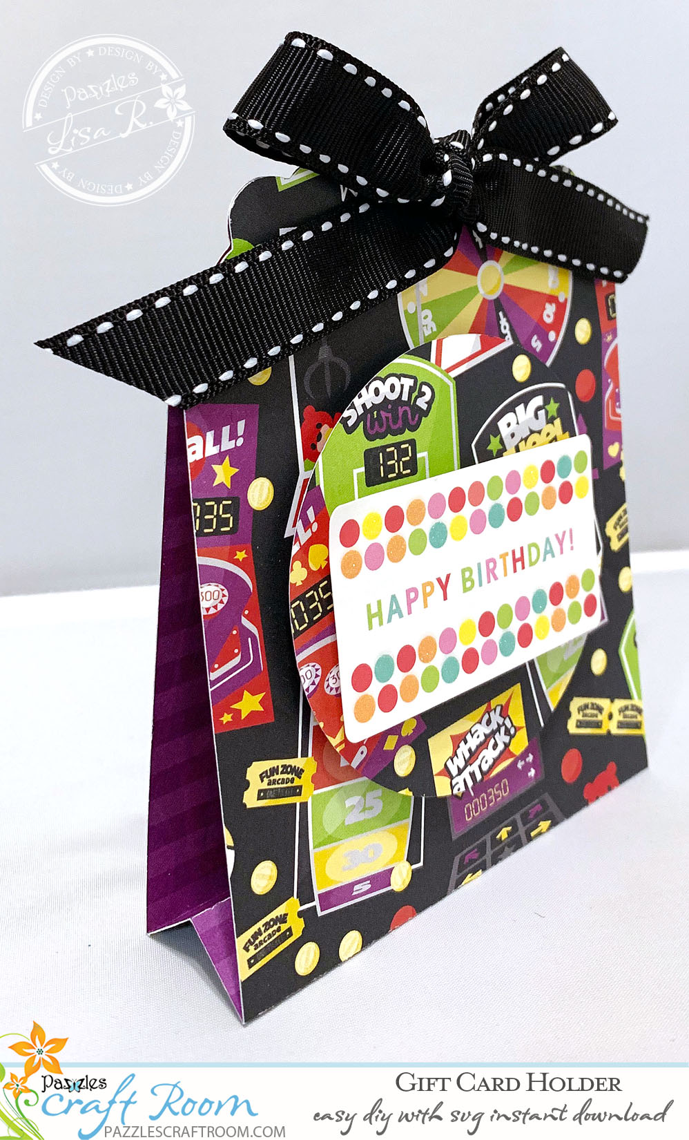 Pazzles DIY Birthday Gift Card Holder by Lisa Reyna