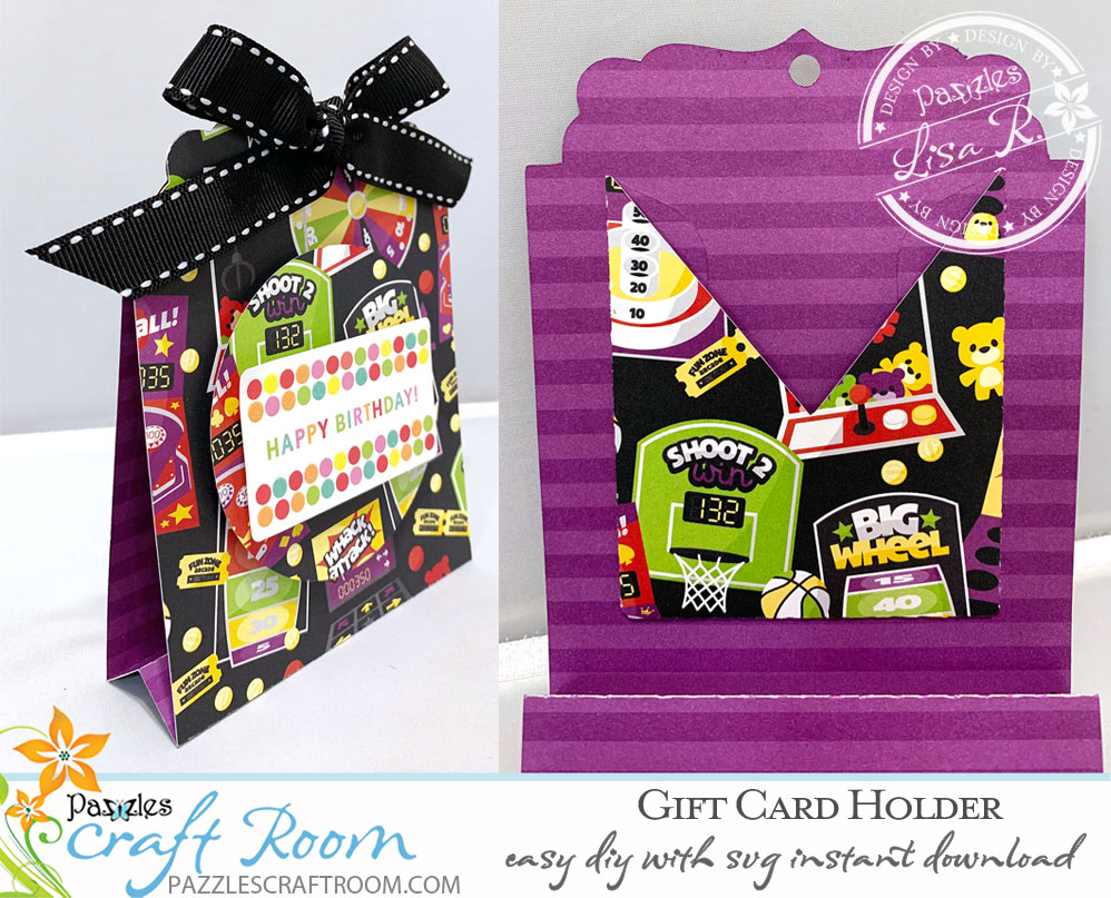 Pazzles DIY Birthday Gift Card Holder by Lisa Reyna