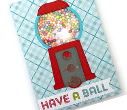 Pazzles DIY Gumball Shaker Card by Alma Cervantes