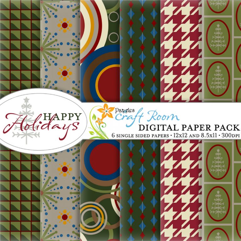 Happy Holidays Digital Paper Pack Pazzles Craft Room Happy Holidays Digital Paper Pack Pazzles Craft Room