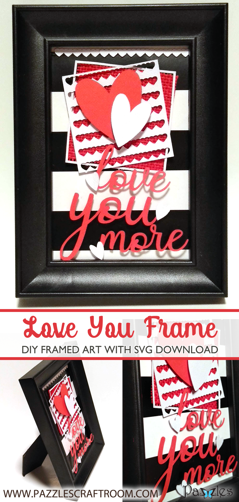 Diy Love You More Frame Or Card With Instant Svg Download Pazzles Craft Room