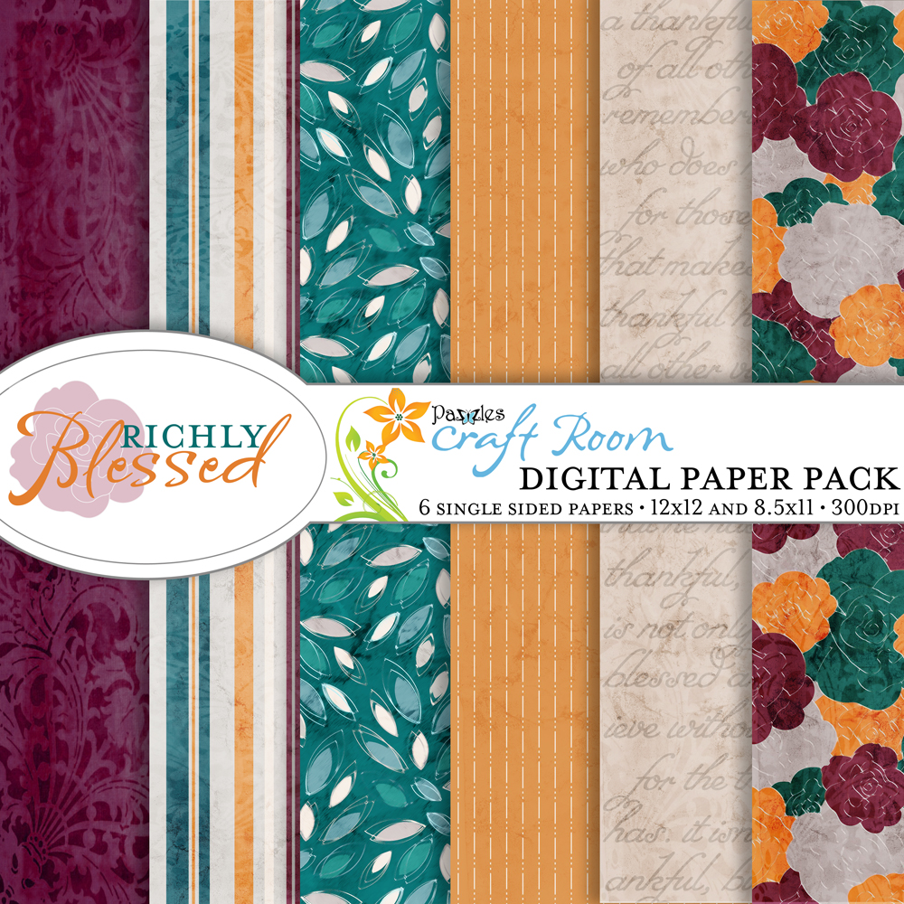 Pazzles DIY printable Thanksgiving or Fall Digital Paper Collection with instant download by Amanda Vander Woude