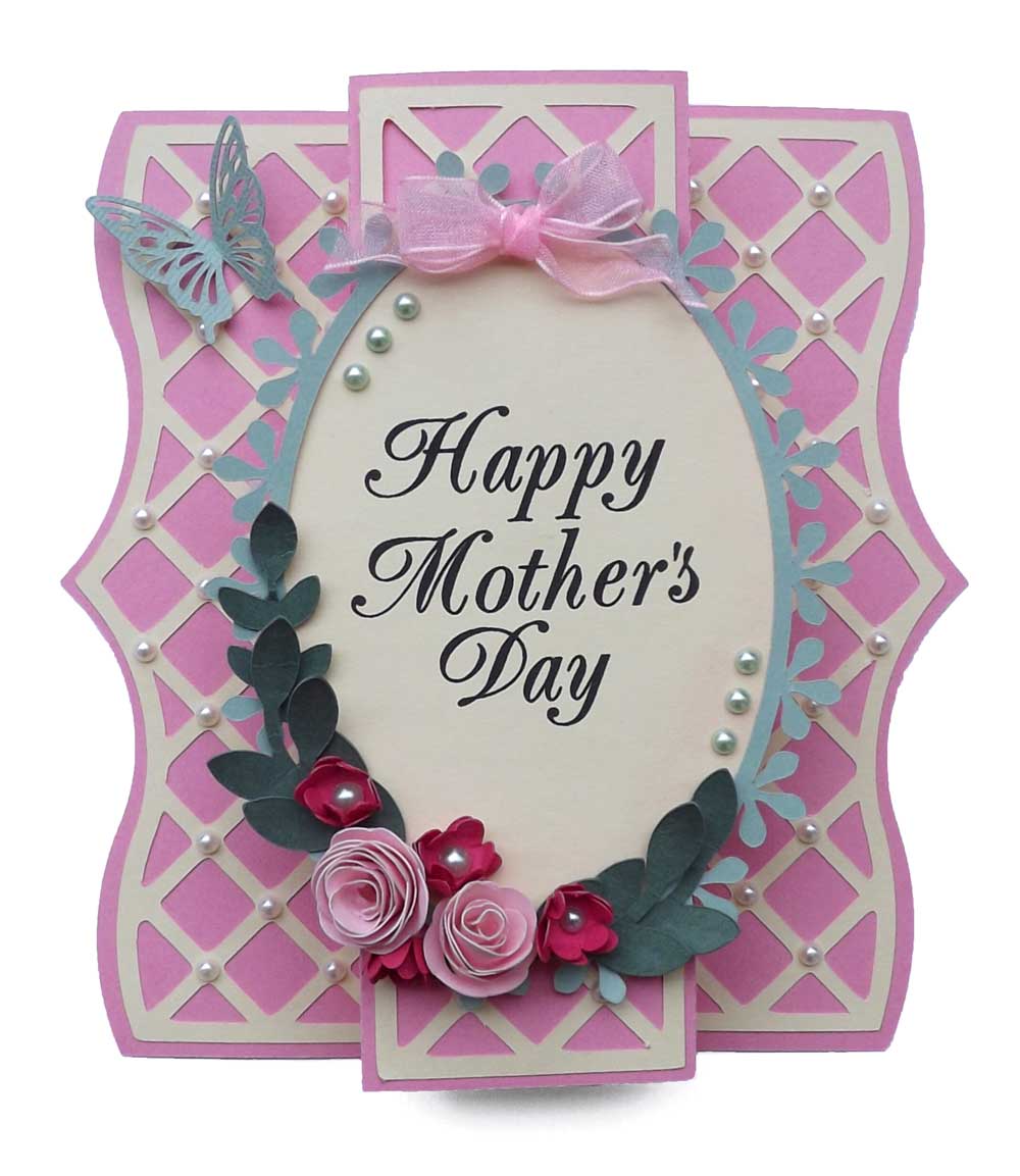 Lattice Overlay Elegant Mother's Day Card