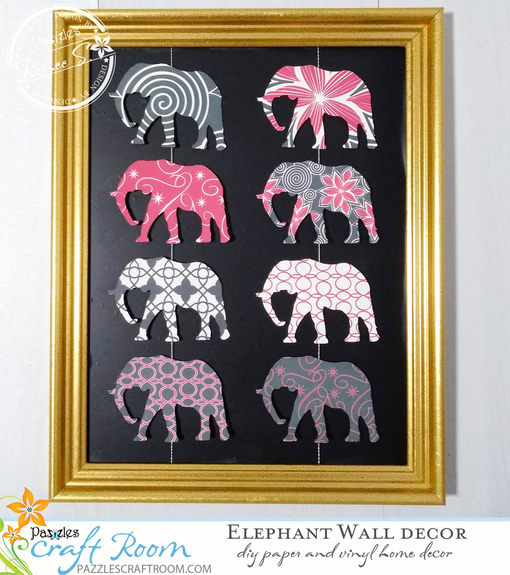 Pazzles DIY Home Decor Elephant Wall Hanging by Renee Smart