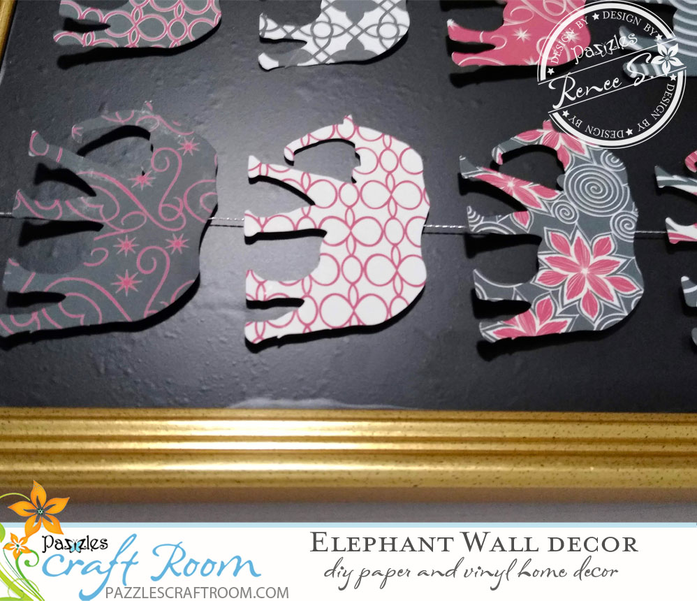 Pazzles DIY Home Decor Elephant Wall Hanging by Renee Smart