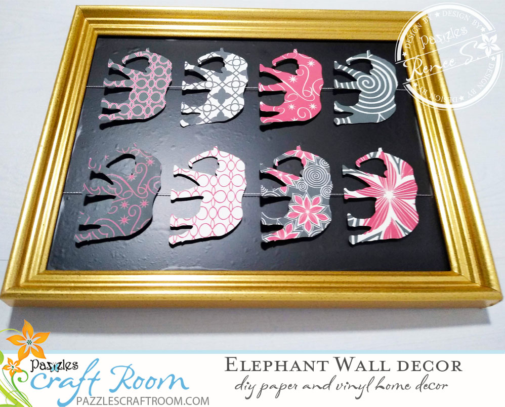 Pazzles DIY Home Decor Elephant Wall Hanging by Renee Smart