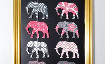 Pazzles DIY Home Decor Elephant Wall Hanging by Renee Smart