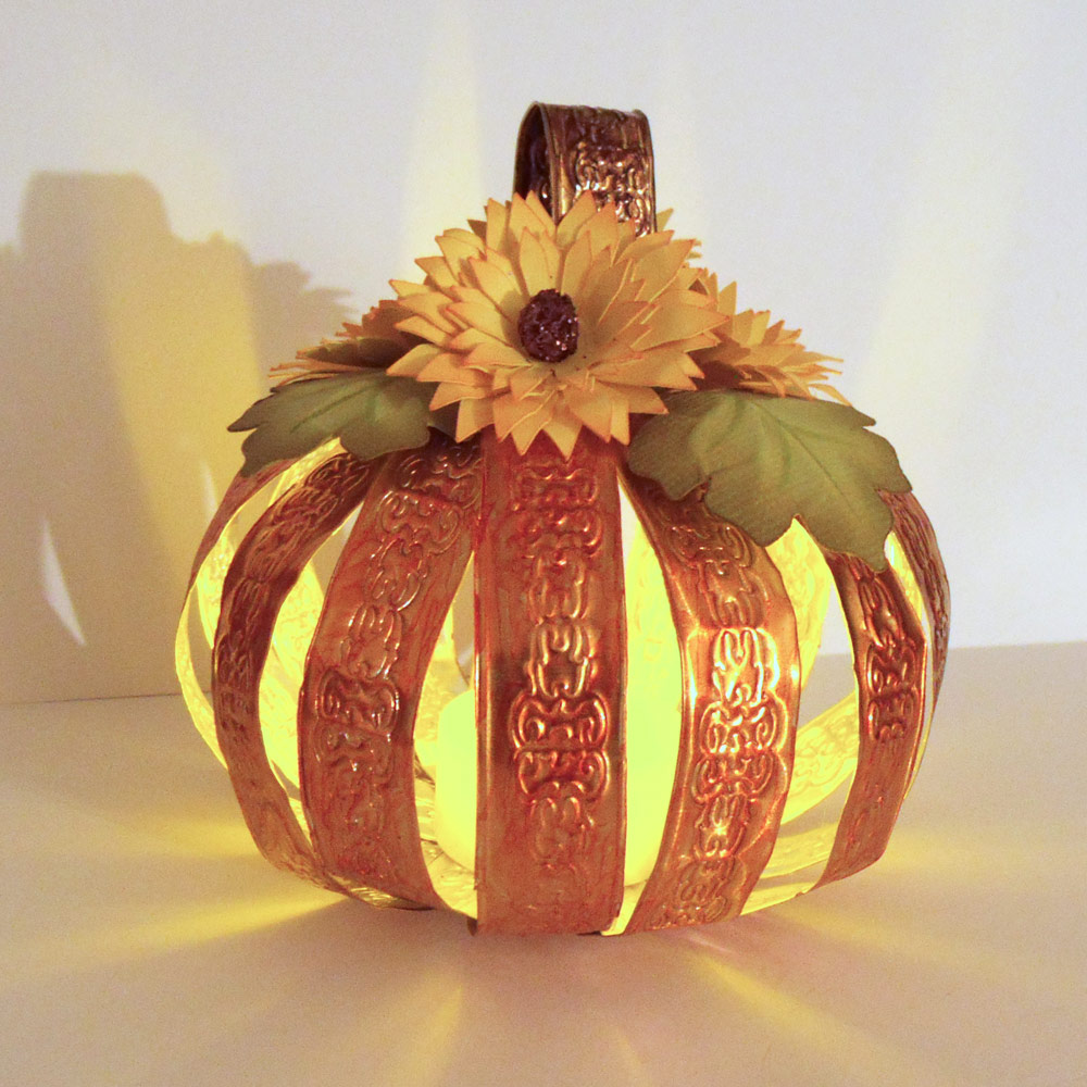 Embossed Metal Pumpkin