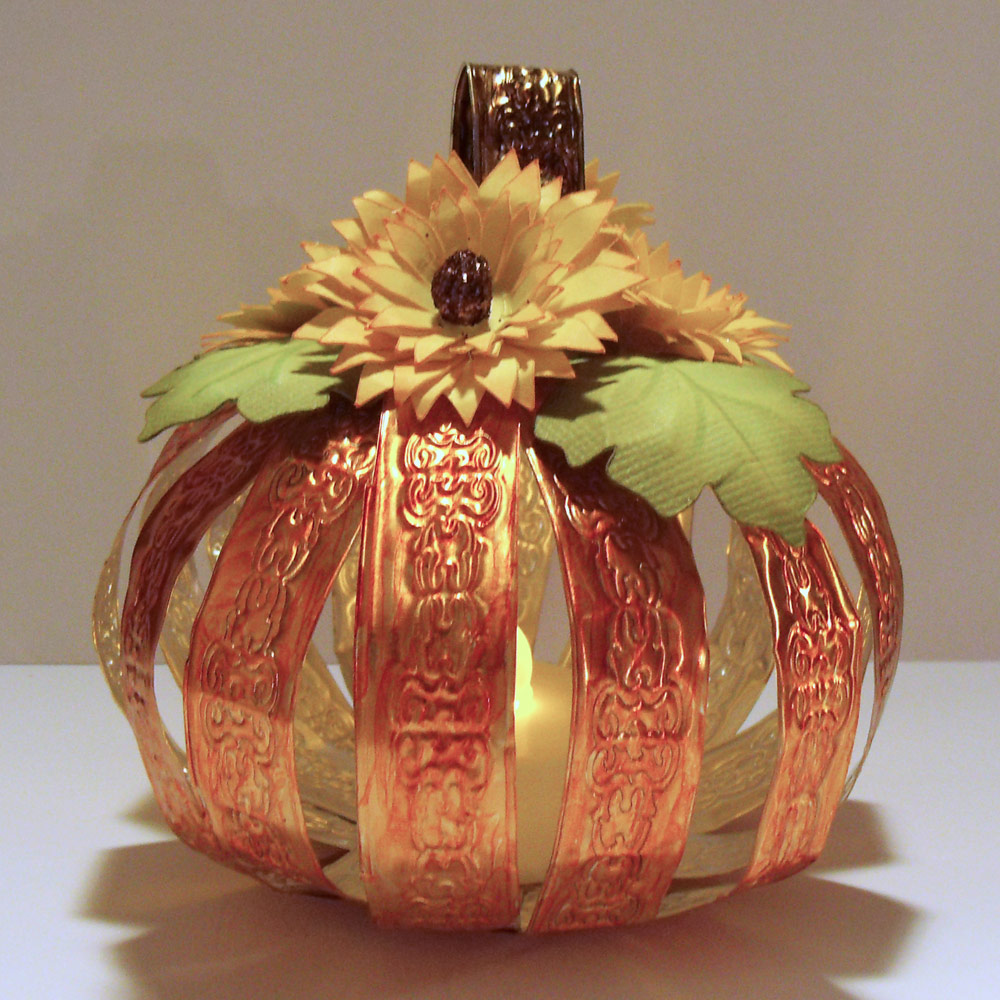 Embossed Metal Pumpkin