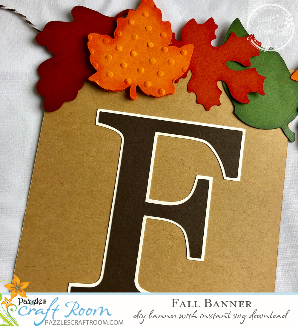 Pazzles DIY Pennant Fall Banner by Alma Cervantes