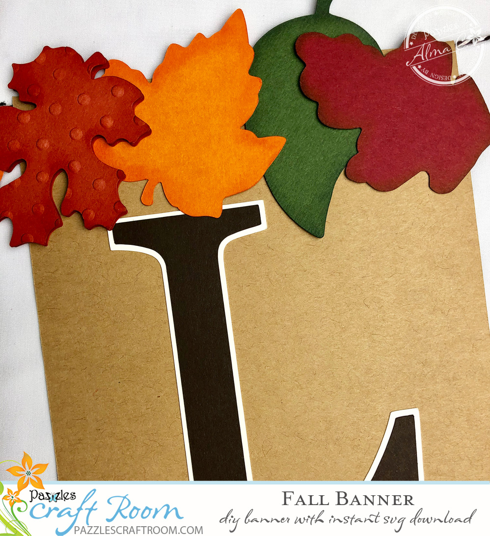 Pazzles DIY Pennant Fall Banner by Alma Cervantes