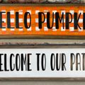 Pazzles DIY Fall Welcome Signs with instant SVG download. Compatible with all major electronic cutters including Pazzles Inspiration, Cricut, and Silhouette Cameo. Design by Sara Weber.