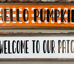 Pazzles DIY Fall Welcome Signs with instant SVG download. Compatible with all major electronic cutters including Pazzles Inspiration, Cricut, and Silhouette Cameo. Design by Sara Weber.