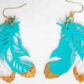 Pazzles DIY Feather Earrings with instant SVG download. Compatible with all major electronic cutters including Pazzles Inspiration, Cricut, and Silhouette Cameo. Design by Renee Smart.