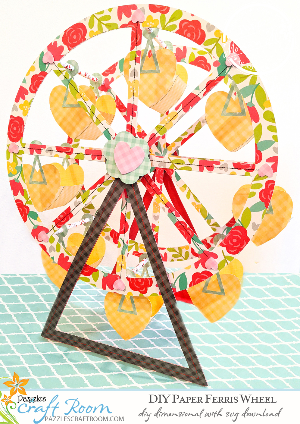 Download 3d Diy Interactive Ferris Wheel With Instant Svg Download Pazzles Yellowimages Mockups