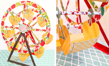 Pazzles DIY Interactive Ferris Wheel with instant SVG download. Compatible with all major electronic cutters including Pazzles Inspiration, Cricut, and Silhouette Cameo. Design by Monica Martinez.