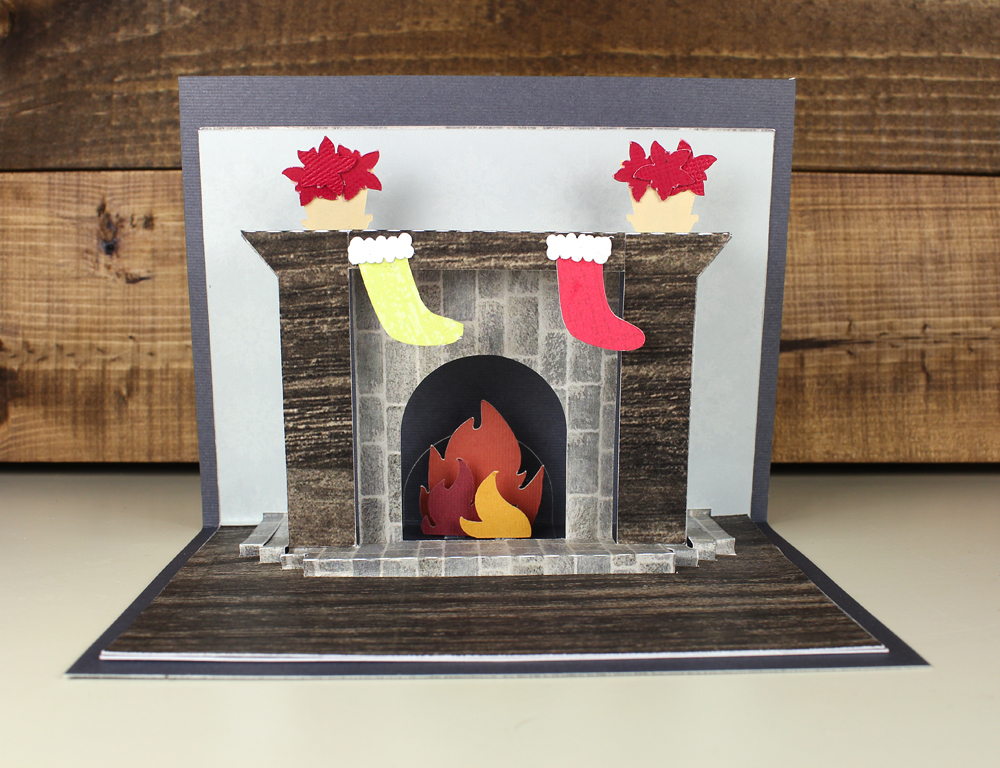 Fireplace Pop Up Card