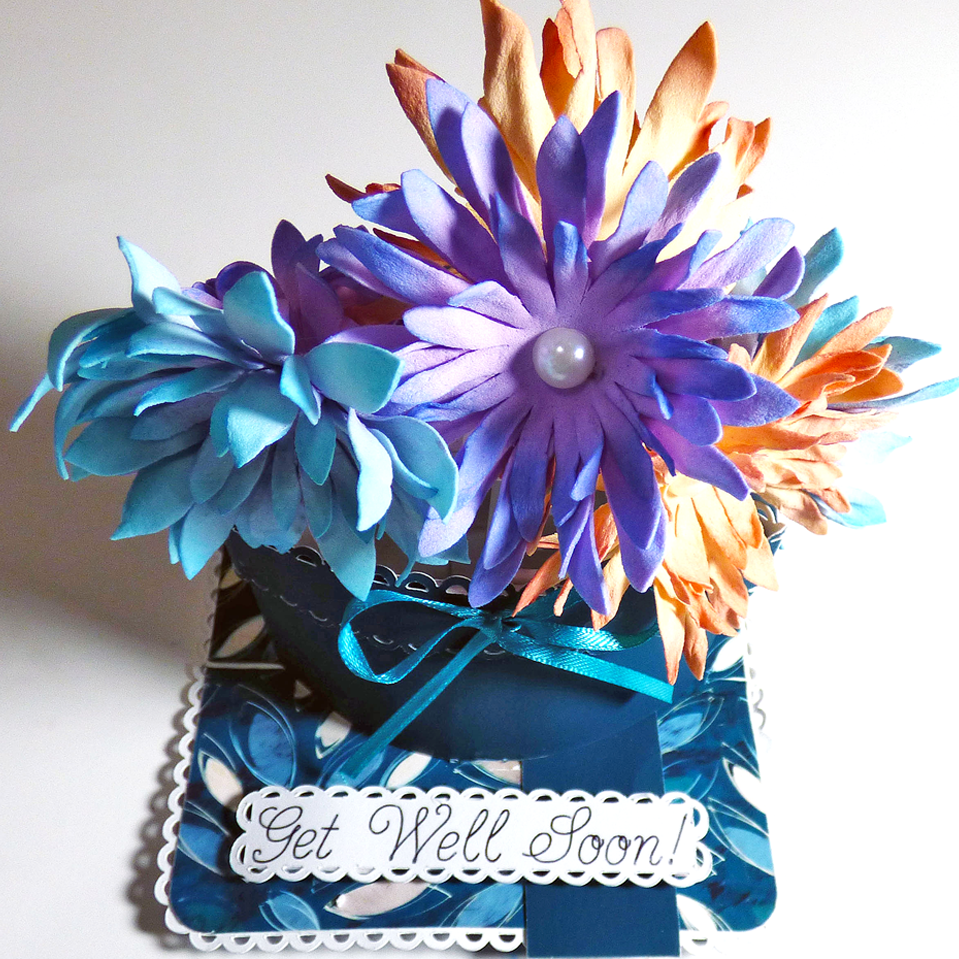 Pazzles Get Well DIY Pop Up Flower Pot Card by Julie Flanagan