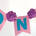 Pazzles DIY Custom Flower Pennant Banner Bunting by Lisa Reyes