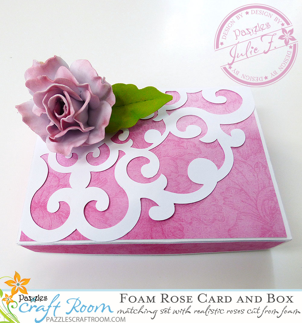 Pazzles DIY Foam Rose Card and Gift Box Set by Julie Flanagan