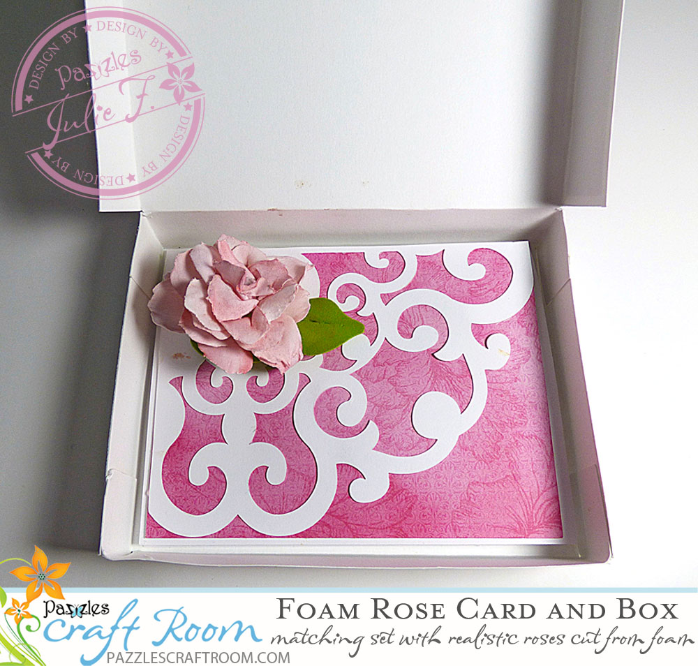 Pazzles DIY Foam Rose Card and Gift Box Set by Julie Flanagan