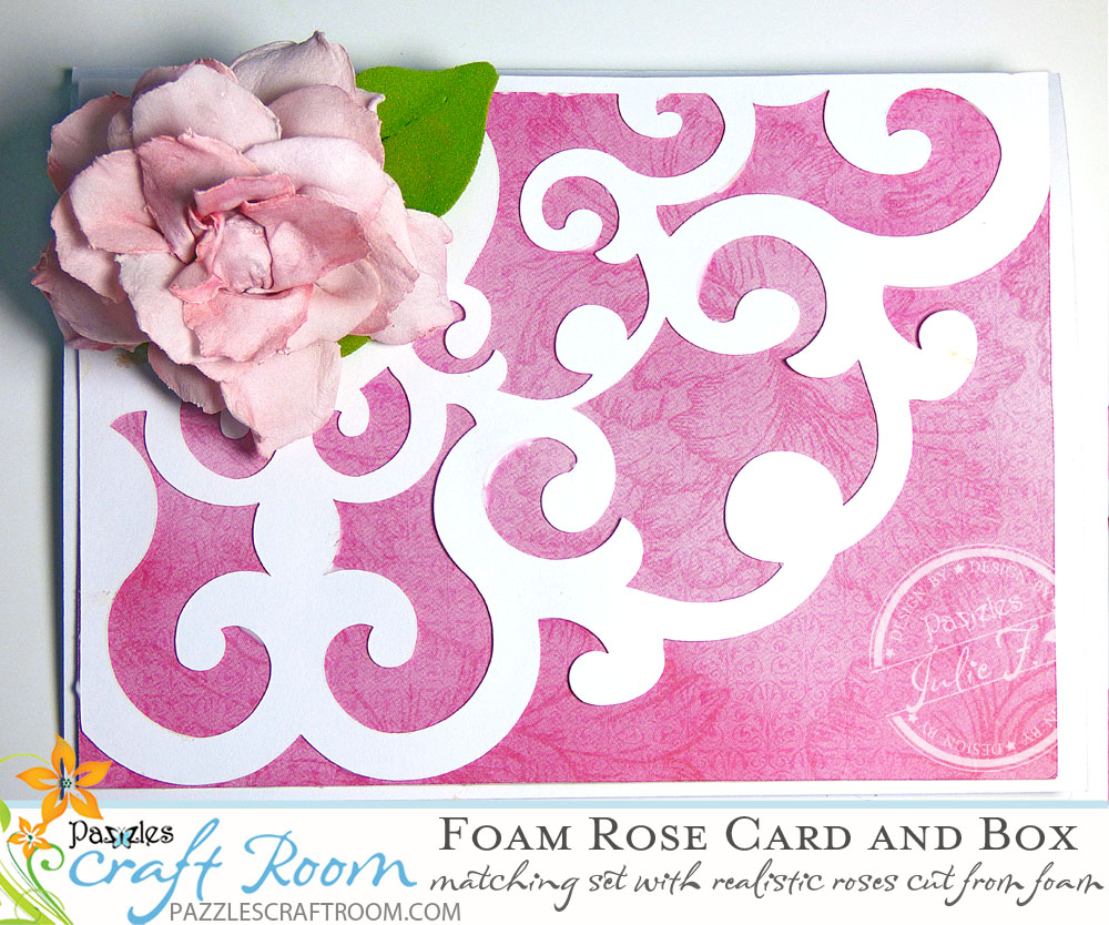Pazzles DIY Foam Rose Card and Gift Box Set by Julie Flanagan