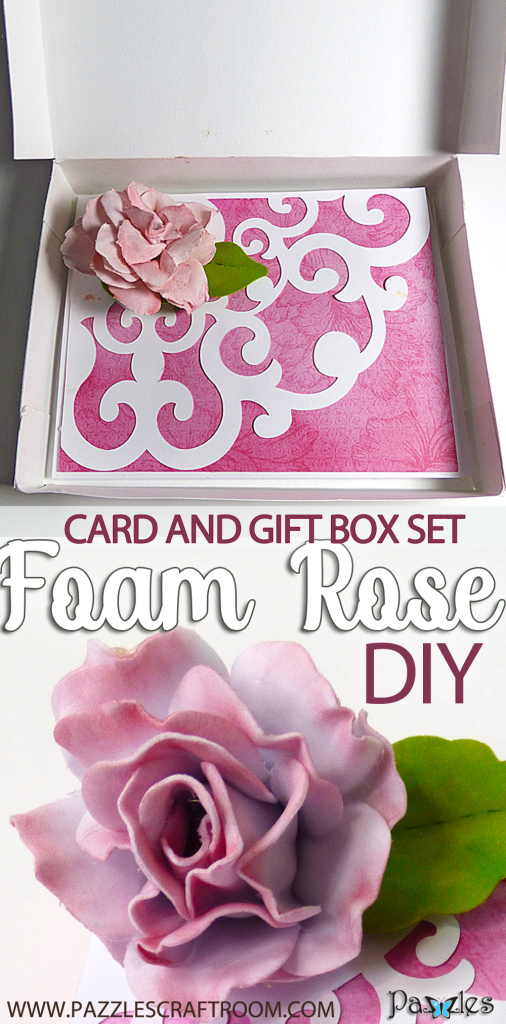 Pazzles DIY Foam Rose Card and Gift Box Set by Julie Flanagan