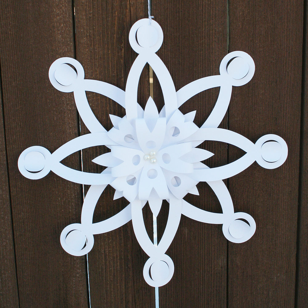 Folded Dimensional Paper Snowflake