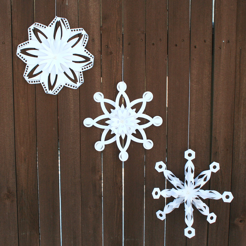 Folded Dimensional Paper Snowflake