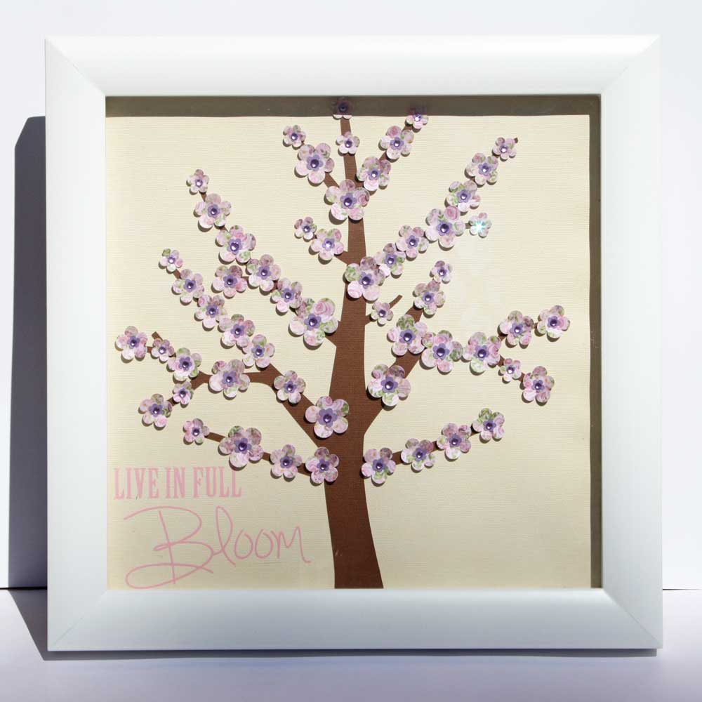 Framed Cherry Blossom Paper Tree