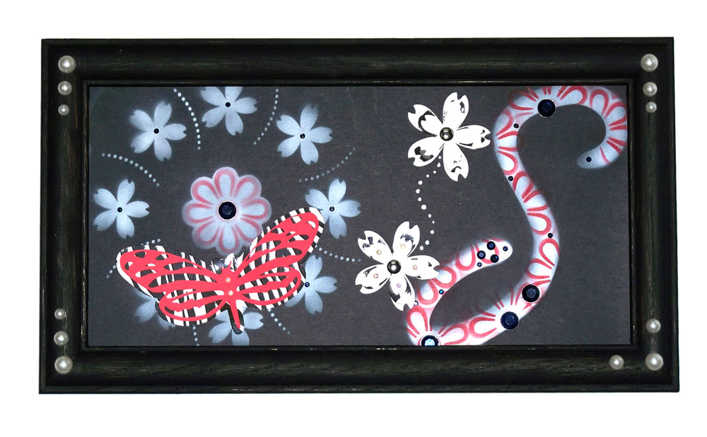 Framed Stencil Art with Airbrushing