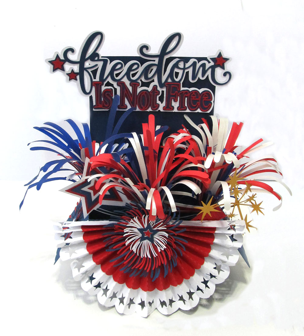 Freedom Centerpiece Exploding Box Card