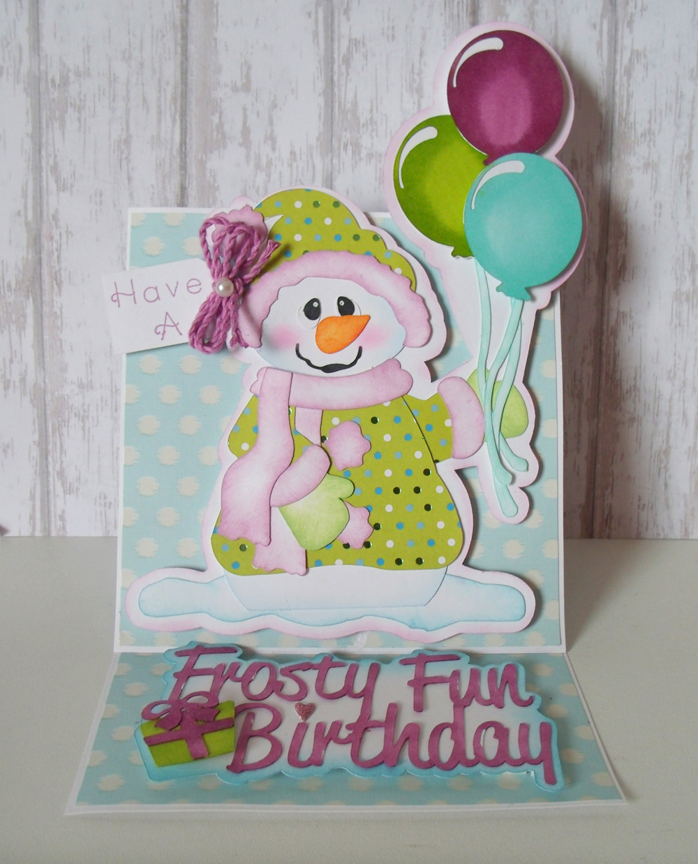 Frosty Fun Snowman Easel Card