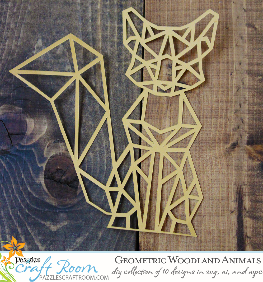 Pazzles geometric woodland animals SVG collection with instant download. Available in AI, SVG, and WPC. Compatible with all major electronic cutters including Pazzles Inspiration, Cricut, and Silhouette Cameo.